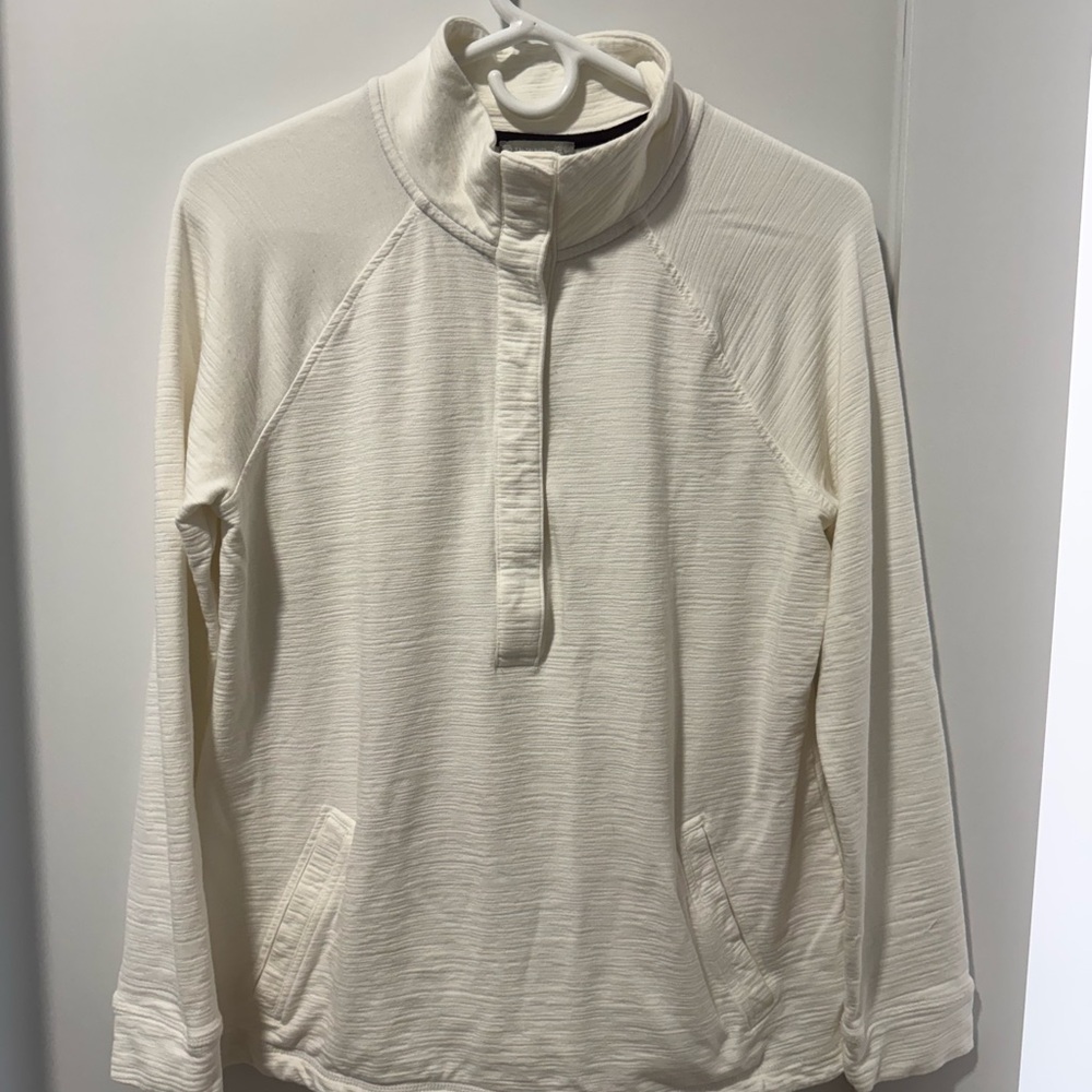 Talbots white Pullover with snaps